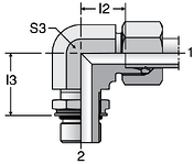 Parker WEE-OR - EO-2 Adjustable Locknut Elbow