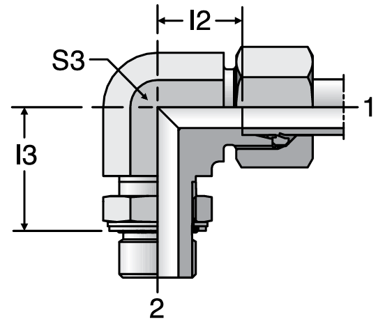 Parker WEE-R - EO-2 Adjustable Locknut Elbows