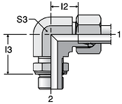Parker WEE-R - EO Adjustable Locknut Elbow