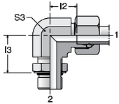 Parker WEE-UNF - EO-2 Adjustable Locknut Elbows