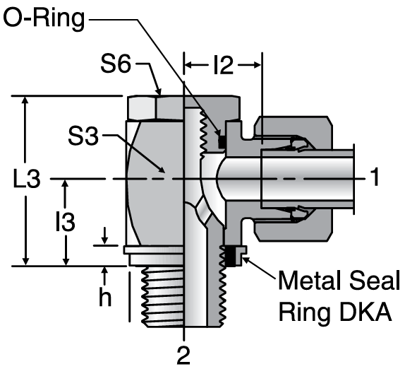 Parker WHRKDS Banjo BSPP to Flareless for Metric Tubing EO