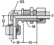 Parker WSV - EO-2 Bulkhead Union Elbows