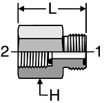 Parker BSPP Pressure Gauge Adapters (Type B)