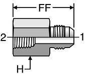 Parker NPT / SAE Pressure Gauge Adapters (Type E)