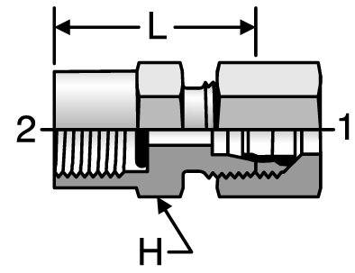 Parker BSPP Pressure Gauge Adapters (Type D) 