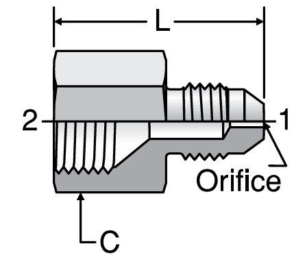 Parker JIC / JIC Pressure Gauge Adapters (Type B)
