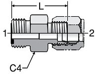 Parker ORFS to SAE Flareless Male Adapters