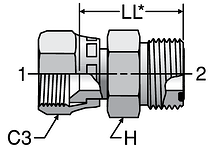 37° flare to ORFS Male Adapters