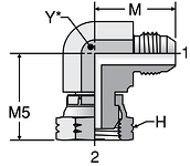 Parker 37° Flare to BSPP 60° Cone Swivel, 90° BSP Swivel Adapters