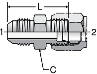 Parker SAE SLareless to 37° Flare Union  Adapters