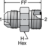 37° flare to ORFS Male Adapters