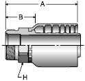 Parker S6 series 101S6 crimp fitting