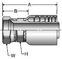 Parker S6 series 106S6 crimp fitting