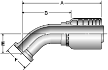 Parker S6 series 14FS6 crimp fitting