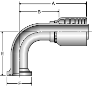 Parker S6 series 16NS6 crimp fitting