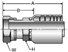 Parker S6 series 1JSS6 crimp fitting