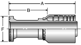 Parker S6 series 1XAS6 crimp fitting