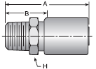 Parker HY series 101HY crimp fitting