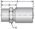 Parker HY series 102HY crimp fitting