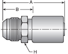 Parker HY series 103HY crimp fitting