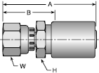 Parker HY series 106HY crimp fitting