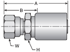 Parker HY series 107HY crimp fitting