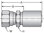 Parker HY series 108HY crimp fitting