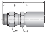 Parker HY series 10GHY crimp fitting