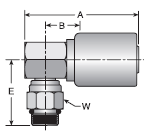 Parker HY series 10LHY crimp fitting