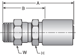 Parker HY series 113HY crimp fitting