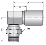 Parker HY series 11LHY crimp fitting