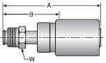 Parker HY series 128HY crimp fitting