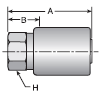 Parker HY series 129HY crimp fitting