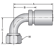 Parker HY series 139HY crimp fitting