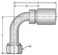 Parker HY series 141HY crimp fitting