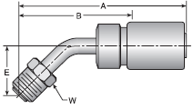 Parker HY series 167HY crimp fitting