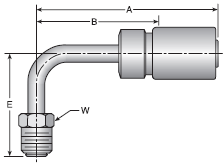 Parker HY series 169HY crimp fitting