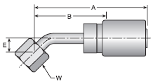 Parker HY series 177HY crimp fitting