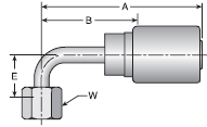 Parker HY series 179HY crimp fitting