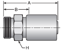 Parker HY series 1D0HY crimp fitting