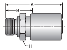 Parker HY series 1D9HY crimp fitting