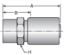 Parker HY series 1GJHY crimp fitting