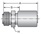 Parker HY series 1J0HY crimp fitting