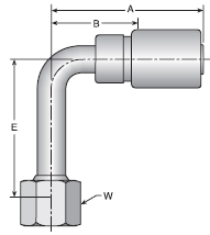 Parker HY series 1J1HY crimp fitting