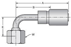 Parker HY series 1J9HY crimp fitting