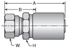 Parker HY series 1JCHY crimp fitting