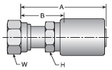 Parker HY series 1JSHY crimp fitting