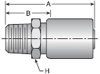 Parker HY series 1UTHY crimp fitting