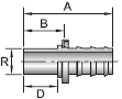 Parker 82 series 31D82 fitting