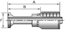 Parker 78 series 14A78 crimp fitting